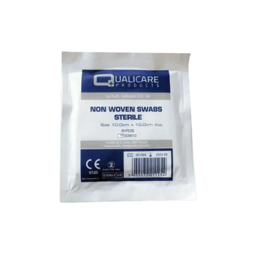Wound Swabs - pack of 5 (Various sizes; 5cm x 5cm, 10cm x 10cm)