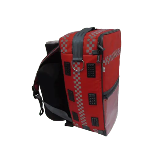 Red LUCAS Search and Rescue Backpack – durable rescue backpack, professional medical backpack, and reliable rescue bag designed for emergency response teams.