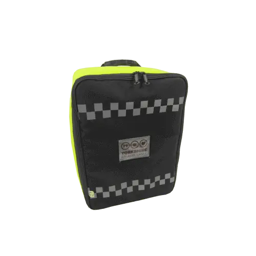 Yellow and black Secondary Response Bag – durable equipment backpack and professional paramedic bag designed as a compact, organised response bag for emergencies.