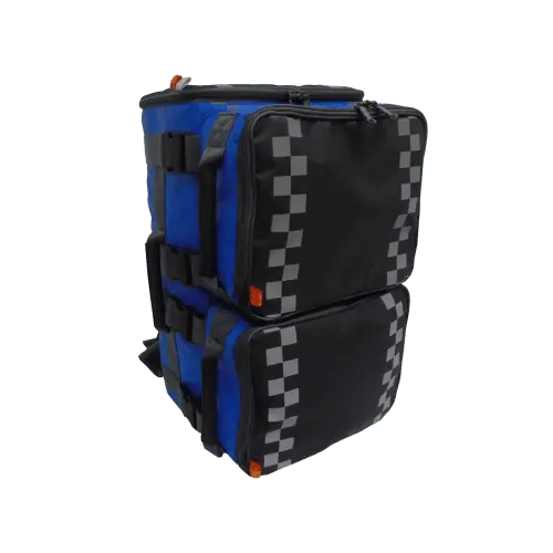 Blue and black Air Ambulance Secondary Emergency Backpack – durable ambulance backpack and medical bag designed for organised, rapid emergency response.