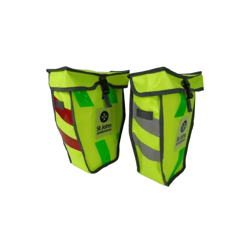 Yellow Front Cycle Pannier - St John Ambulance