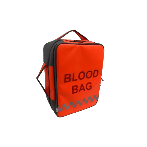Orange Blood Bag – durable ambulance bag and professional medical bag designed for safely storing and transporting blood and fluid products.